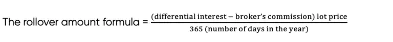 rollover amount formula